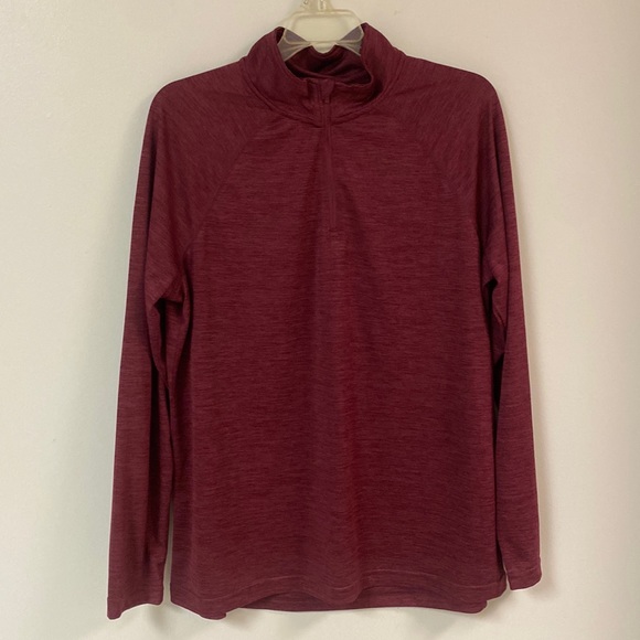 Maroon Red Long Sleeve Gym Attire Charles River Apparel - Picture 1 of 6